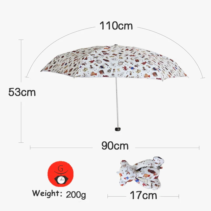 Новый креативный брендовый пятислойный Зонт светильник маленькие детские