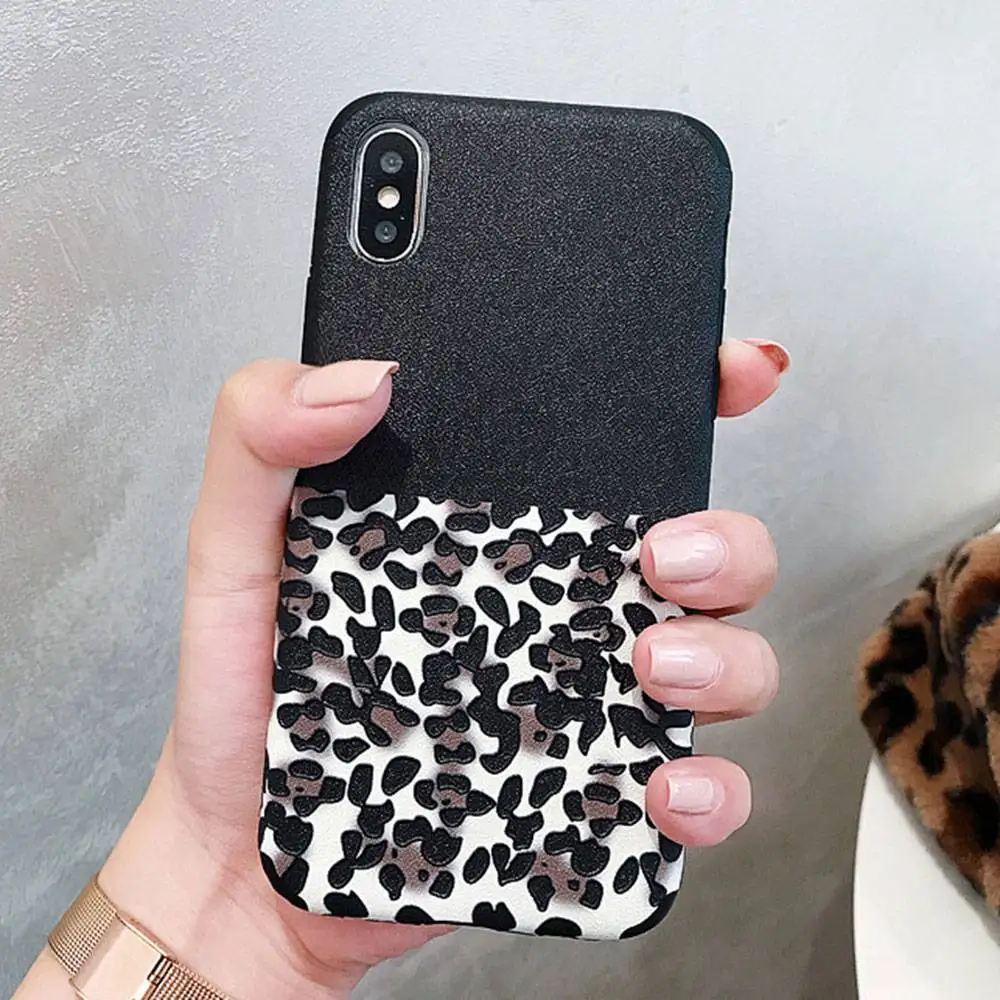 KISSCASE модный детский костюм леопардовой расцветки чехол для iPhone X XS MAX XR Зажим