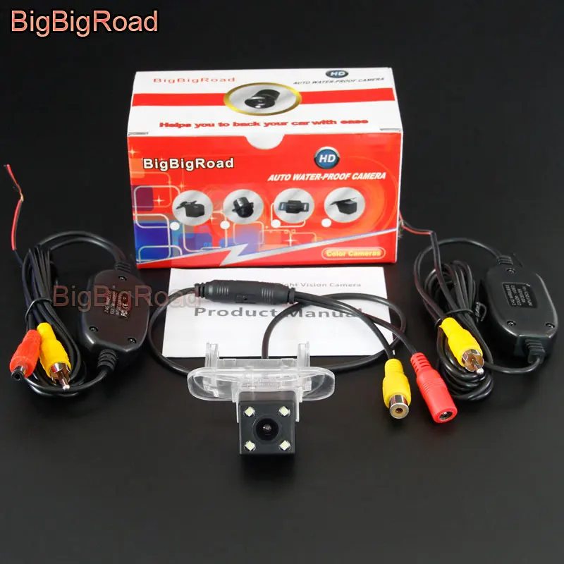 With Wireless BigBigRoad заднего вида задний светодиод Камера для Mercedes Benz B класс B150 B160 B170 B180 B200 W242 W245 W246 2005 - Название цвета: With Wireless
