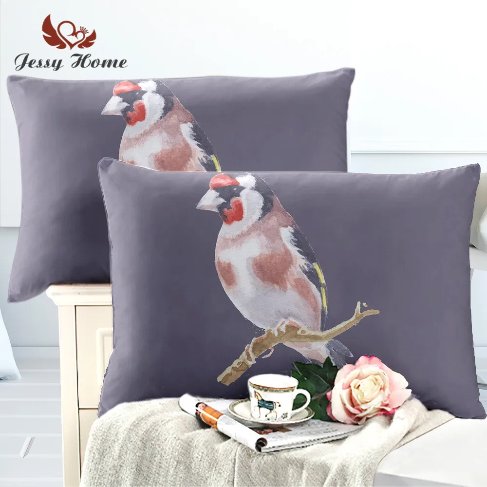 Carduelis мультфильм Постельное белье милые красочные животных Постельное белье с принтом птица постельное белье 3 шт. США/AU/RU Размеры m1045