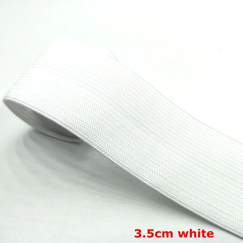 3.5cm white 1 meter HL 15/20/25/30/35/40/45 мм черный/белый/Золотой/Серебряный нейлон резинки одежды Домашний текстиль Швейные понятия 1 м или 2 м - Цвет: 3.5cm white 1 meter