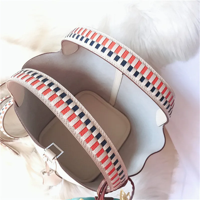 Тканые ленты из натуральной кожи Сумки женская обувь воловьей корзина дамские