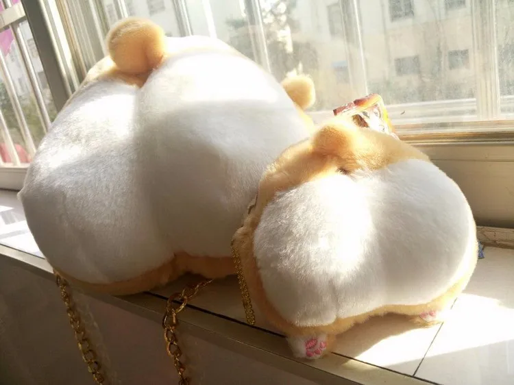 MSMO Chibi Corgi Butt сумка через плечо маленькая милая собака плюшевая сумка через плечо креативный Рождественский подарок для детей для девочек