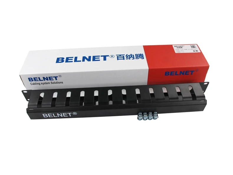 RJ45 Ethernet кабельный менеджер Органайзер 1U 19 ''дюймовый металлический с 12 стойка для слотов крепление Горизонтальный кабель управление для сетевого шкафа