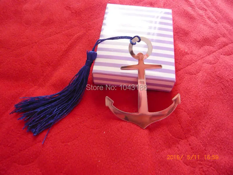 Свадебные подарки для гостей морской тематический якорь закладка подарка на