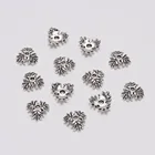 50 шт.пакет 10 мм, античный лист, бисер, гнездо для женщин, ювелирных изделий, сделай сам, браслет, серьги, аксессуары