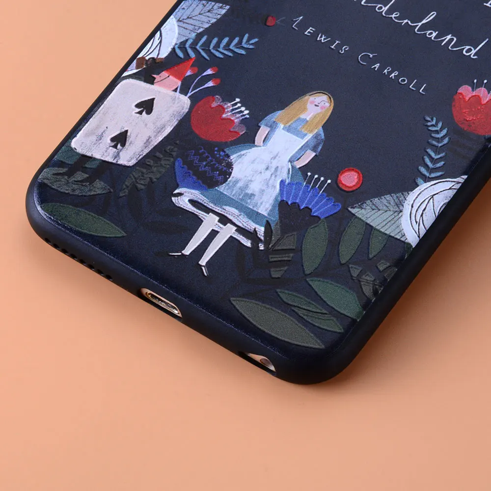 Twitch For iphone 6 6s plus Lovely Cute Cartoon Alice Dream Phone Case Hard Cover Soft Frame for Coque |