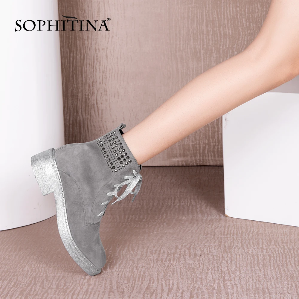 SOPHITINA/Новинка Уникальные женские ботинки ручной работы Сезон осень Женская
