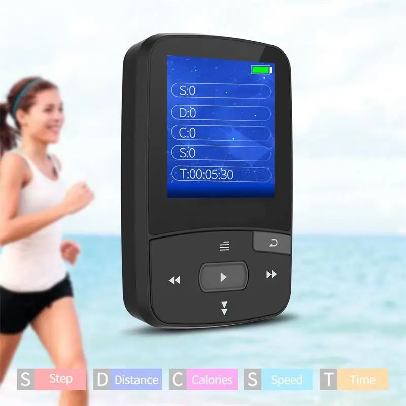 Bluetooth mp4 плеер 16 ГБ с зажимом спортивный защитой от пота без потерь FM радио