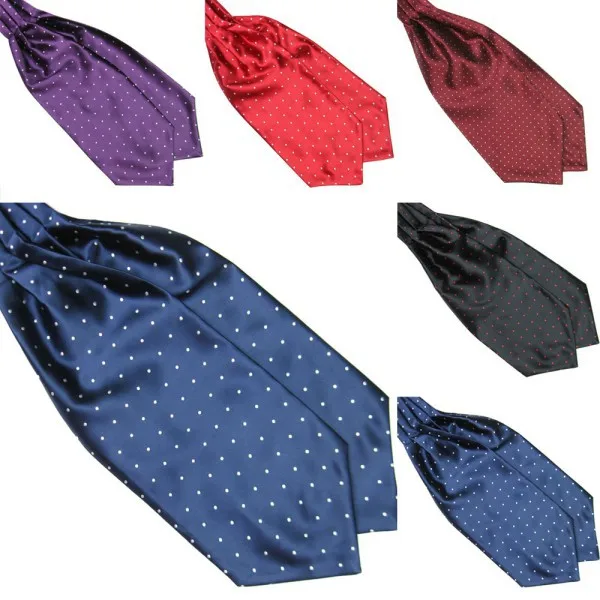 Модный длинный мужской галстук в горошек|tie handkerchief|cravat ascotfashion ties |