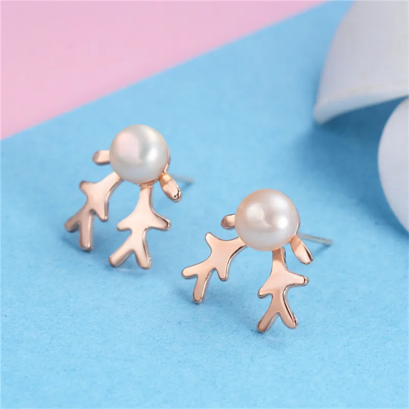 2018 модные рождественские подарки милые лося серьги гвоздики для женщин девушки