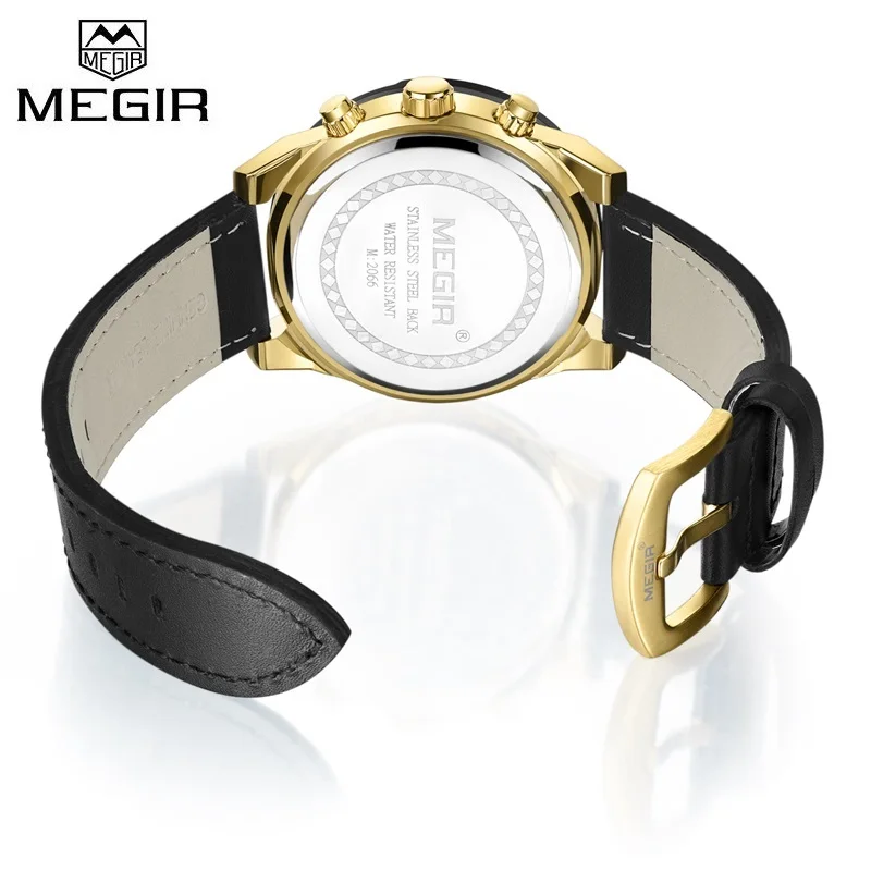 Relogio Masculino MEGIR мужские спортивные часы с хронографом светящиеся стрелки армейские