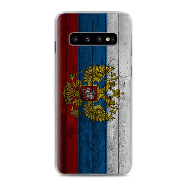 05 Винтаж флаг России Орел телефонные чехлы для samsung Galaxy S10e S10 S8 S9 плюс M10 M20 M30 A50 S6 S7 Край жесткий чехол повышенной прочности - Цвет: 05