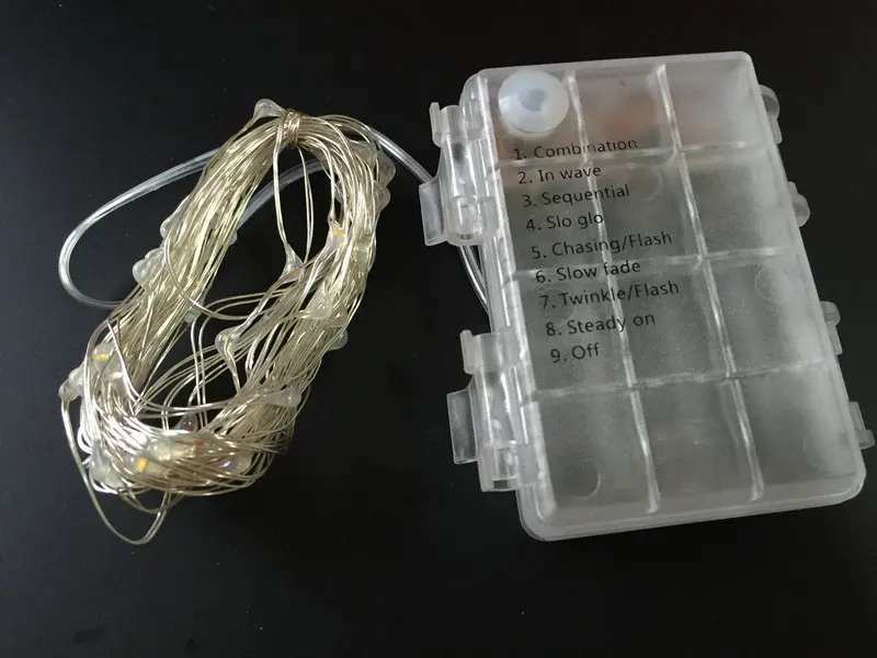 Сказочная светодиодная гирлянсветильник с питанием от батарейки микро-лампа