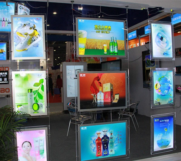 9 шт. Хрустальная светодиодная рамка для дисплея световая коробка односторонний