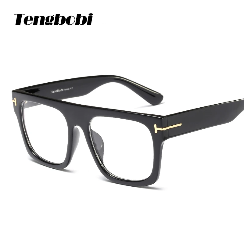 Модные мужские плоские квадратные очки больших размеров женские оптические