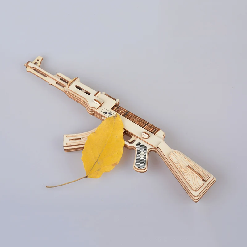 AK47 пулемет деревянная модель игрушки 3D diy Diorama segunda guerra mundial wehrmacht modele do sklejia