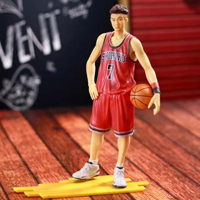 Аниме Shohoku SLAM DUNK фигурка Miyagi Akagi Rukawa Sakuragi Mitsui модель подарок-игрушка для мальчика Slamdunk коллекционные вещи полный комплект - Цвет: No.7 red no gift box