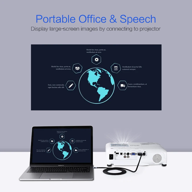 Кабель USB C HDMI 4K Type Thunderbolt 3 для MacBook ChromeBook Samsung S10/S9/S8 + Huawei Mate20/10 Pro P20|Кабели HDMI| |