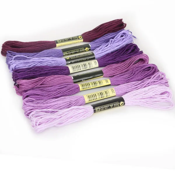 8pcs/Set Similar DMC Threads Cross Stitch Floss Cotton 8 meters Embroidery Thread Floss Sewing Skeins Craft Knitting 8 - Цвет: purple series