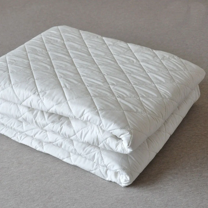 

white bed protection pad quilted mattress protector home hotel mattress covers polyester woven single twin full queen king size
