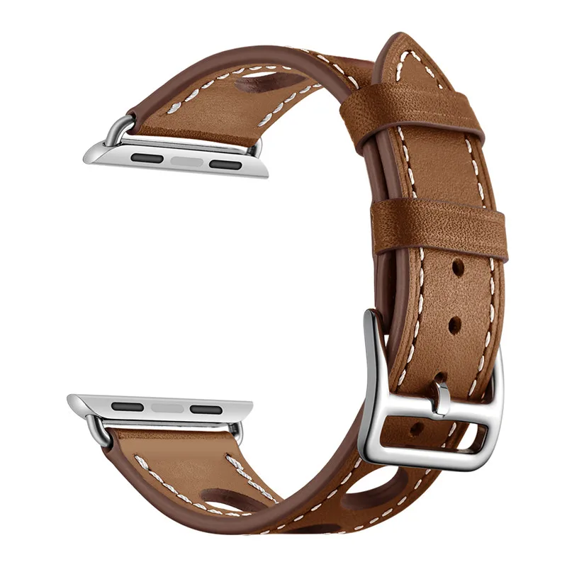 Ремешок из натуральной кожи для apple watch, ремешок для apple watch 5, 4, 3, 44 мм, 40 мм, iwatch, ремешок для часов 5, 42 мм, 40 мм - Цвет ремешка: brown