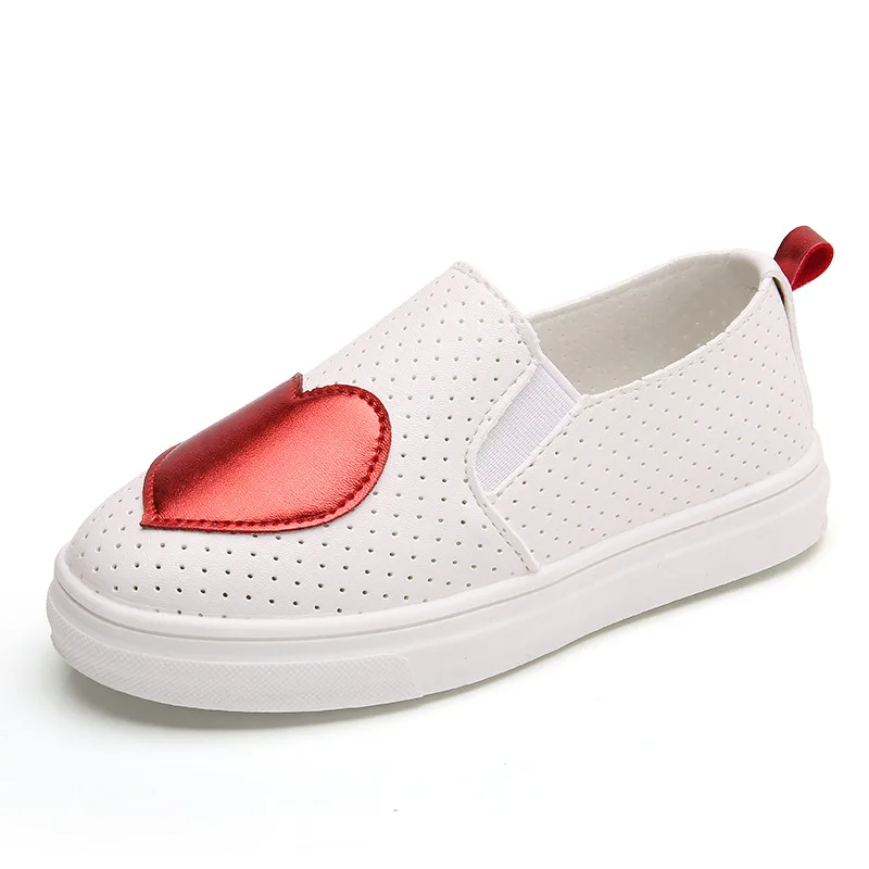 CUZULLAA Kids Breathable Fashion Sneakers Shoes For Boys Girls Spring Summer Slip-on Heart Decoration Casual Size 21-36 | Детская одежда