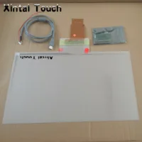 17" usb Dual interactive touch foil film through glass window shop Best price and cost with 4:3 ratio