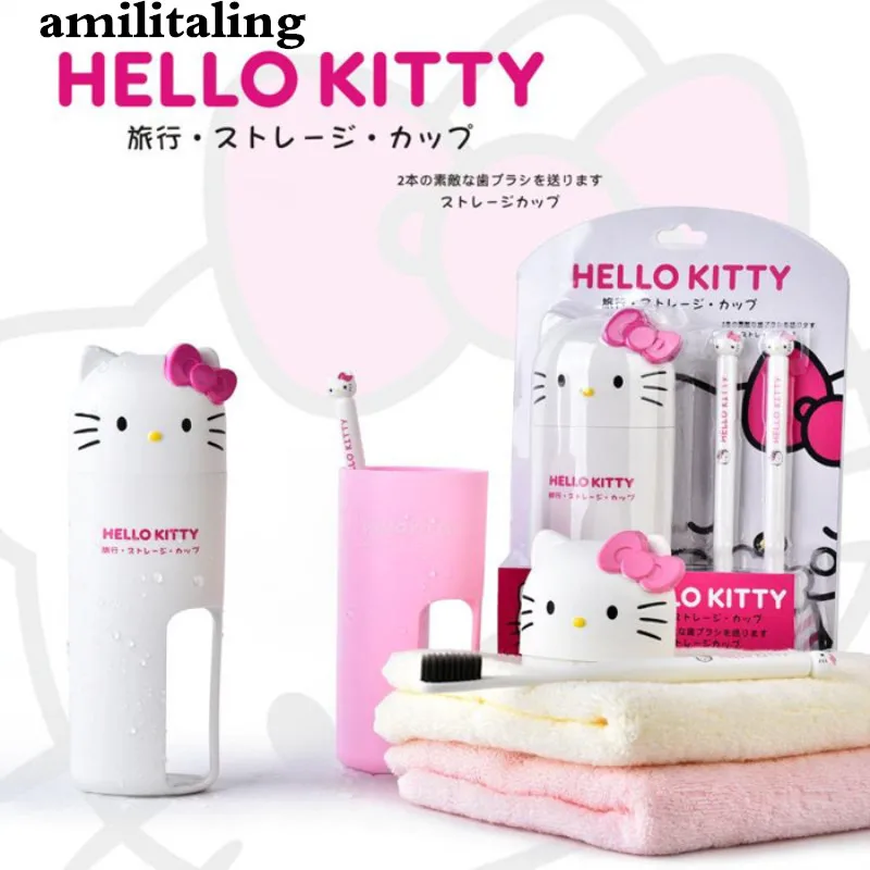 Портативная щетка для волос HelloKitty набор из мягкой зубной щетки путешествий с