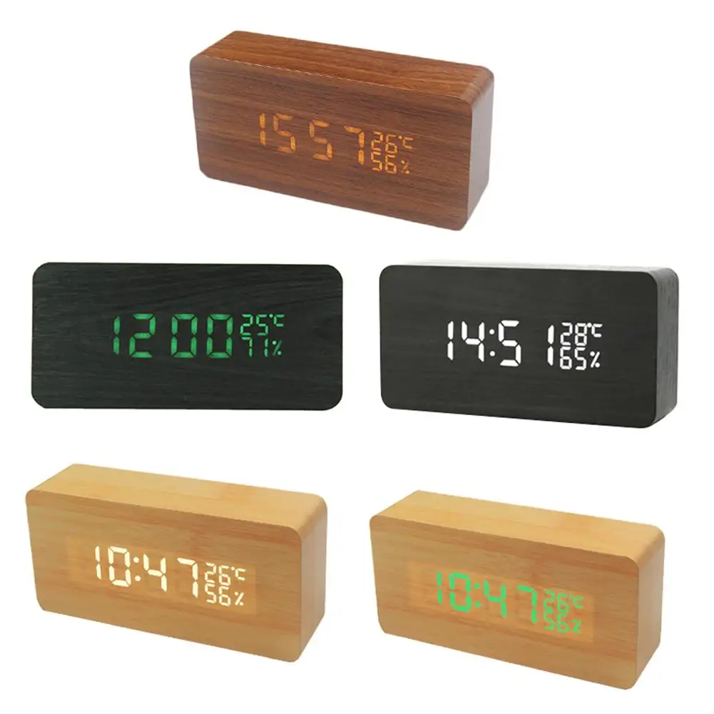 Светодиодный квадратный прикроватный маленький будильник инновационный