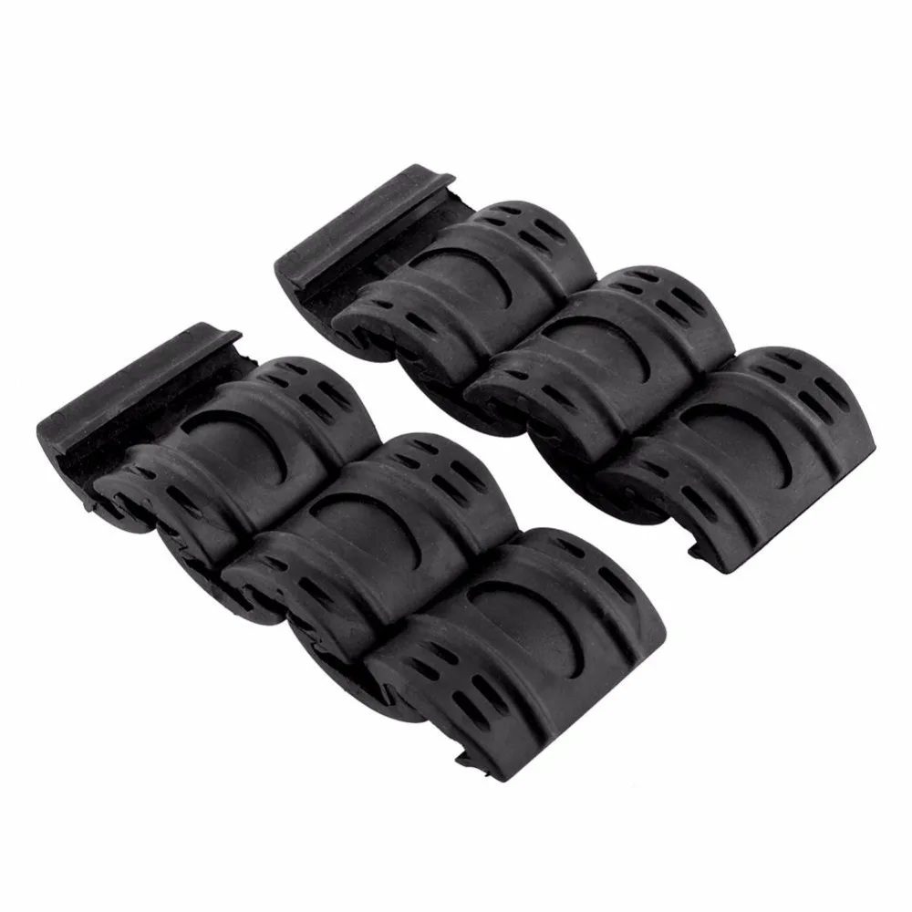 12 сткс Тактический Вивер/Пикатинни резиновый Handguard Quad Rail Чехлы черный|Аксессуары