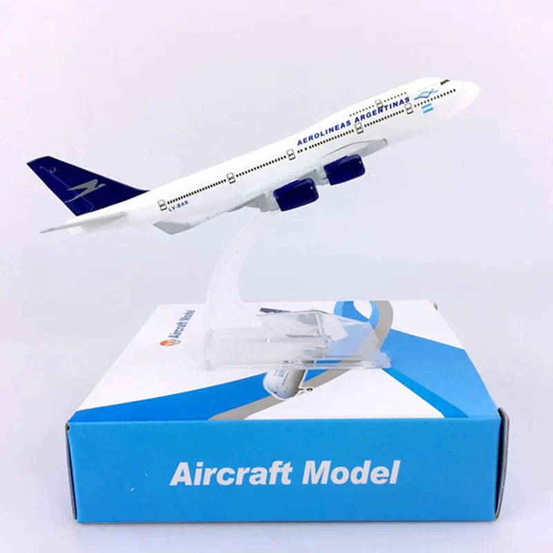 16 см 1:400 Boeing B747-400 модель Argentine Airlines с базой Airbus металлический сплав самолет коллекция дисплей или подарок для детей