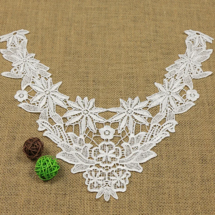 1 шт. вышитый воротник кружевные цветы аппликация для декольте цветок модное