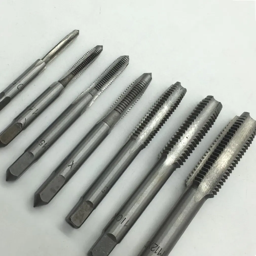 Шт. 10 шт.. круглый штамповочный и ручной кран метрический тонкий резьбовые штампы