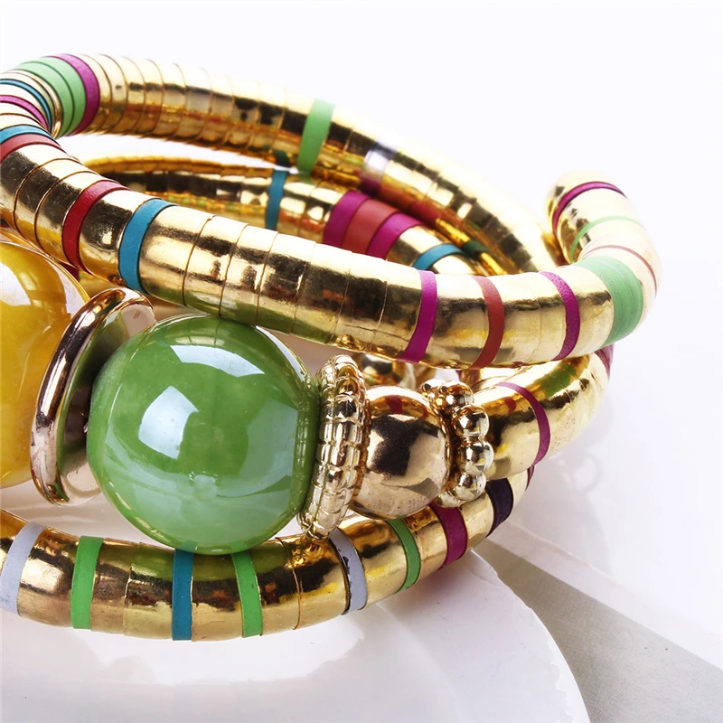 Женские очаровательные браслеты и в стиле бохо цветные этические большие модные