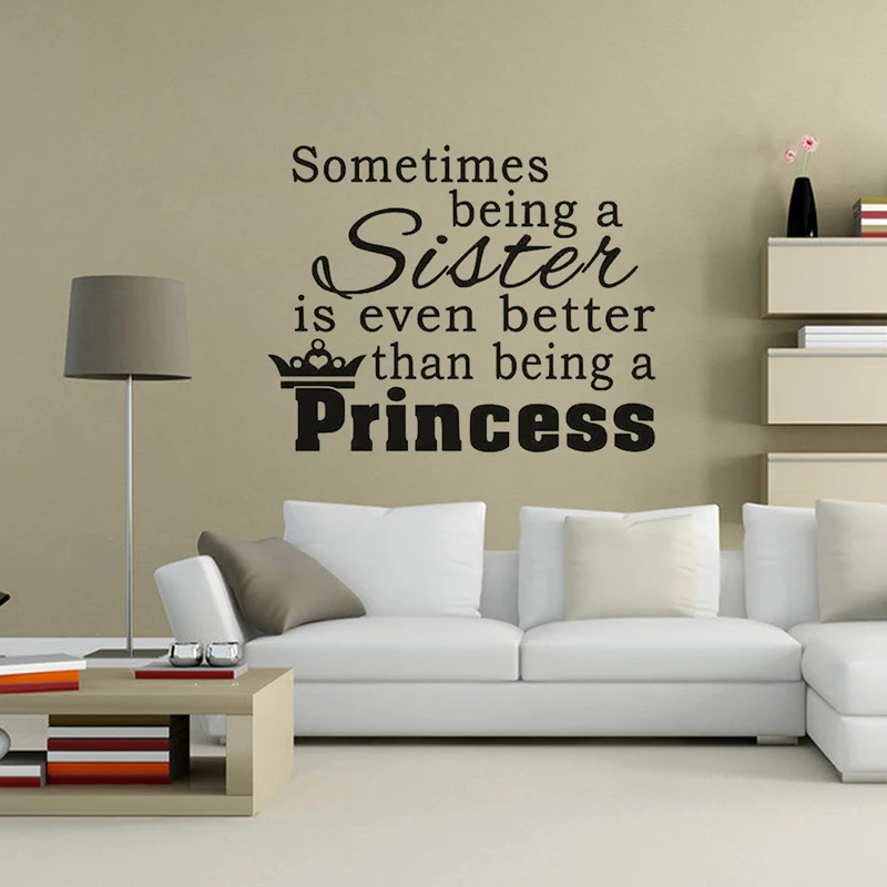 

Sisters Proverbs DIY Vinyl Wall Stickers Living Room Bedroom Children's room Home Decorative Mural Art Wallpaper JG1211