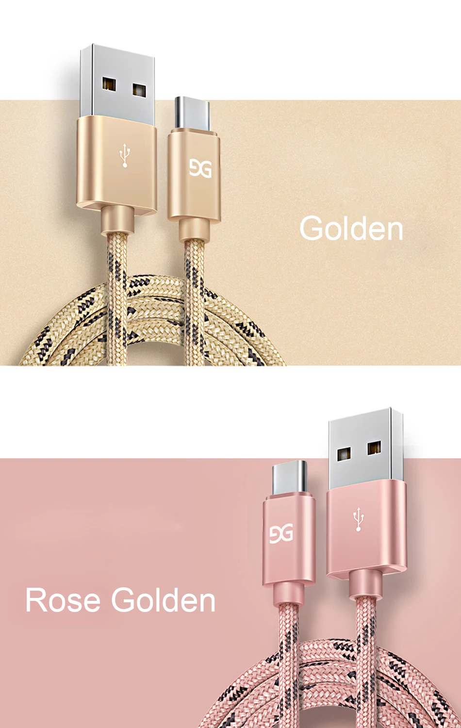 GUSGU нейлоновый Плетеный Micro usb type-C кабель для зарядки и синхронизации данных USB кабель 25 см/1 м/2 м для освещения iPhone 7 6 5S samsung galaxy