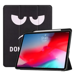 Big eyes Чехол для iPad Pro 12,"() Smart Cover Pencil Holder Funda для нового iPad Pro 12,9 дюйма ультратонкая подставка Shell+ пленка+ ручка - Цвет: Big eyes