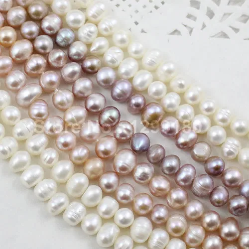 

15 inch/Strand Natural Cultured Multicolor Freshwater Pearl Beads Stands,AA Grade 6-7mm for Necklace DIY Jewelry Making k01875
