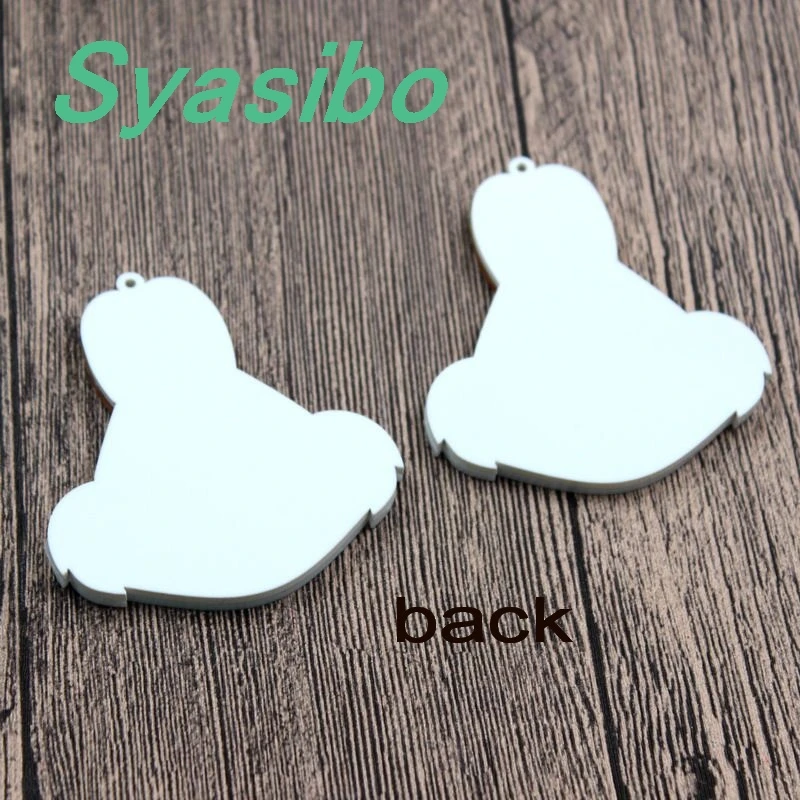 

(1pair)65mm Rabbit Acrylic Earrings Pendant Easter Earrings Acrylic Dangle Laser Earrings-AC1521