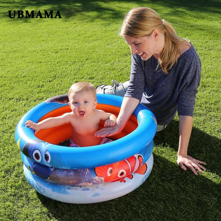 3 слоя рыбы яркий надувной круглый низ детский бассейн с шариками игровой 70*30