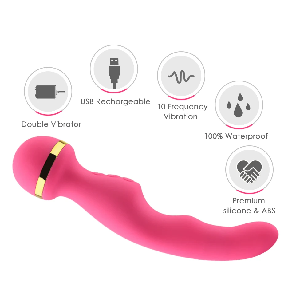 CRDC двухточечный вибратор умный нагревательный женский Силиконовый массаж тела