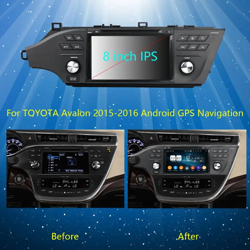 Автомагнитола 8 дюймов IPS ядер 4 Гб ОЗУ + 64 ПЗУ Android 9 0 DVD GPS-навигатор для Toyota Avalon
