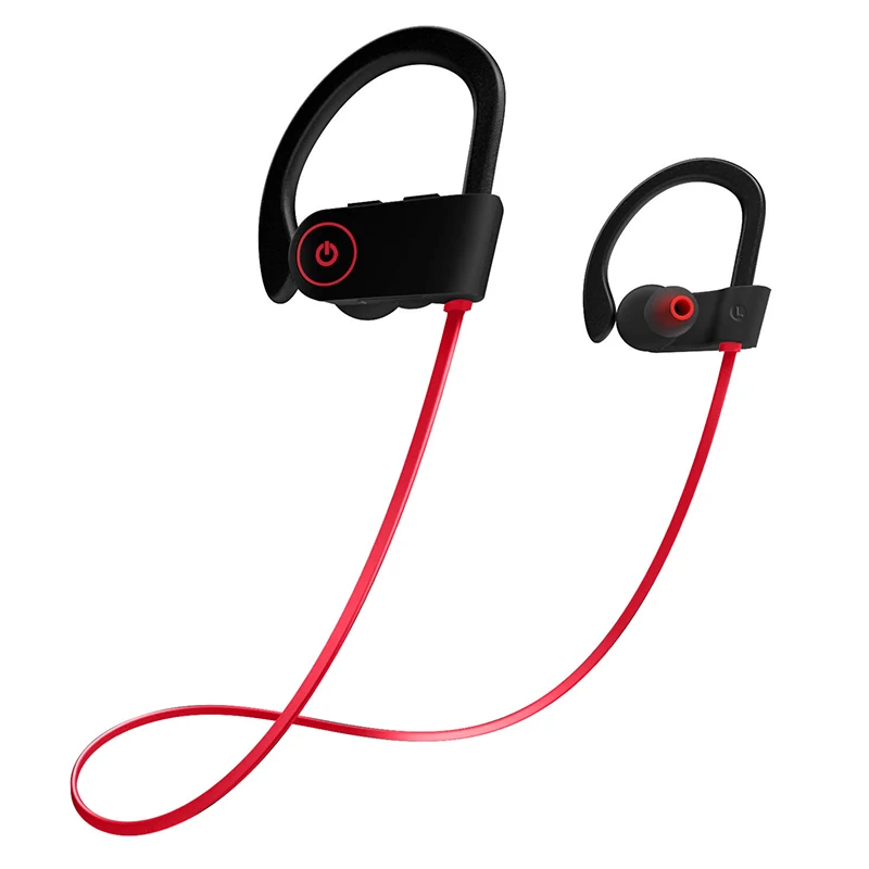 U8-Red IPX7 Водонепроницаемый 5,0 Bluetooth наушники Шум отмена Hi-Fi стерео блютуз беспроводные наушники спортивные безпроводные - Цвет: U8-Red