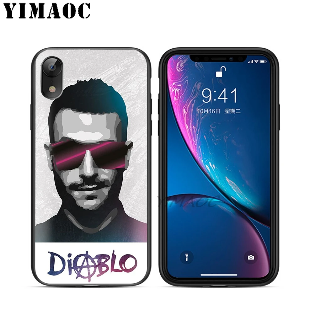 Мягкий силиконовый чехол YIMAOC Don Diablo для DJ черный из ТПУ iPhone X или 10 8 7 6 6S Plus 5 2 SE Xr Xs Max