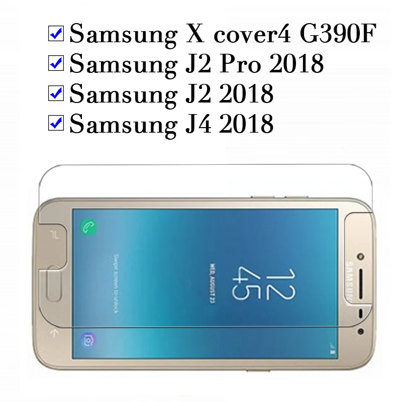 Protective glass for samsung j2 2018 on the galaxy X cover4 G390F j4 j 2 4 screen protector pro tempered film protect glas 2j 4j | Мобильные