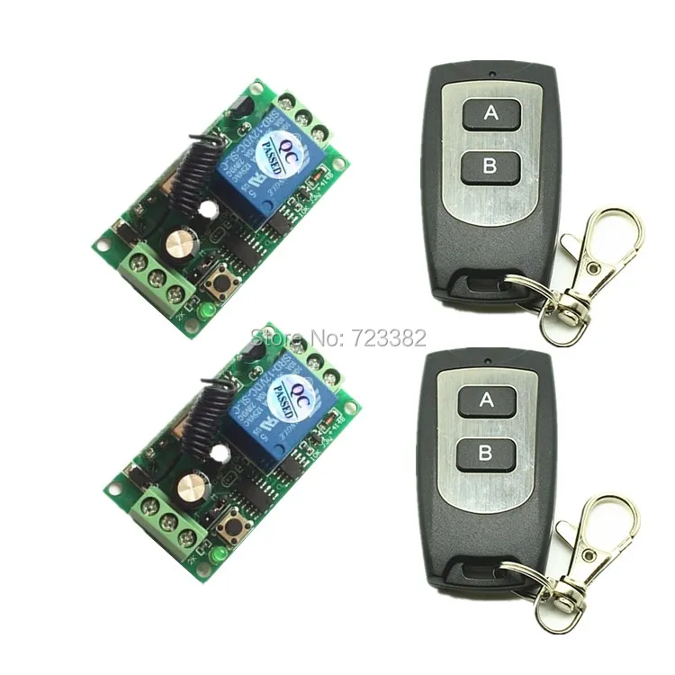 Переключатель с дистанционным управлением DC12V 24 В, автоматический дверной операторский приемник, 2 передатчика, обучающий код, мгновенное переключение, фиксация 315/433MH