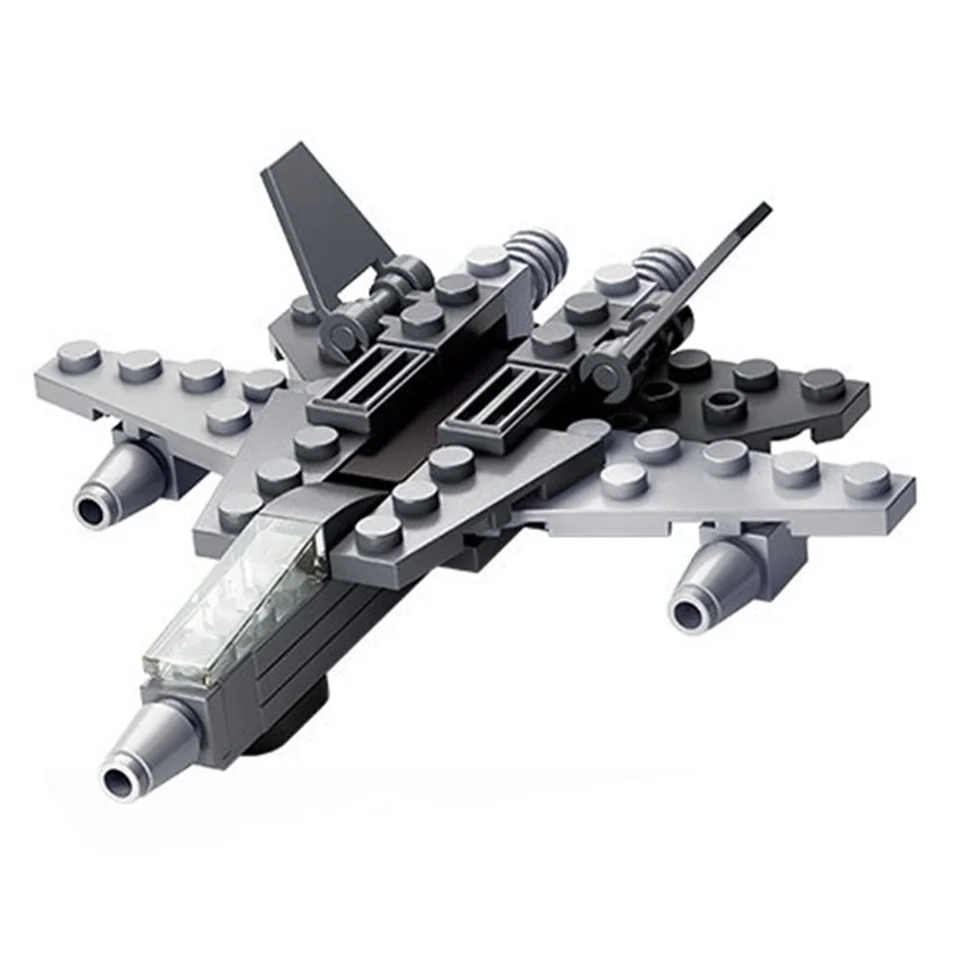 Мини Fighterd самолет дети строительные блоки Военный танк Assemable модель игрушки блок