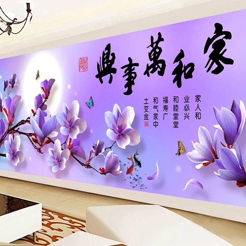 QIANZEHUI DIY Алмазная вышивка круглые алмазные бабочки магнолии стразы алмазная