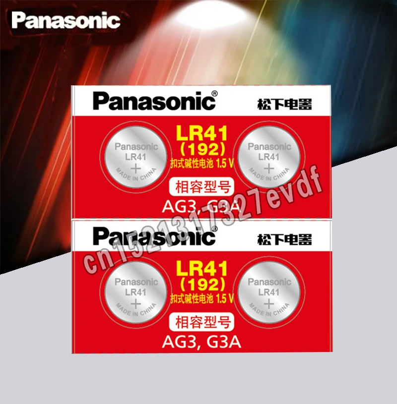 4 шт. LR41 аккумуляторы таблеточного типа Panasonic 100% оригинальный SR41 AG3 G3A L736 192 392A